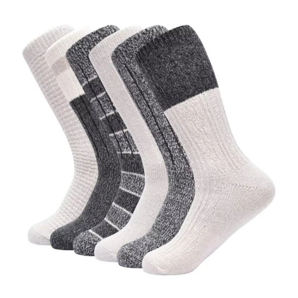 Lucky Brand 5-10 Women Super Soft Yarn Cozy Winter Boot Socks 6-Pair Shoe Socks